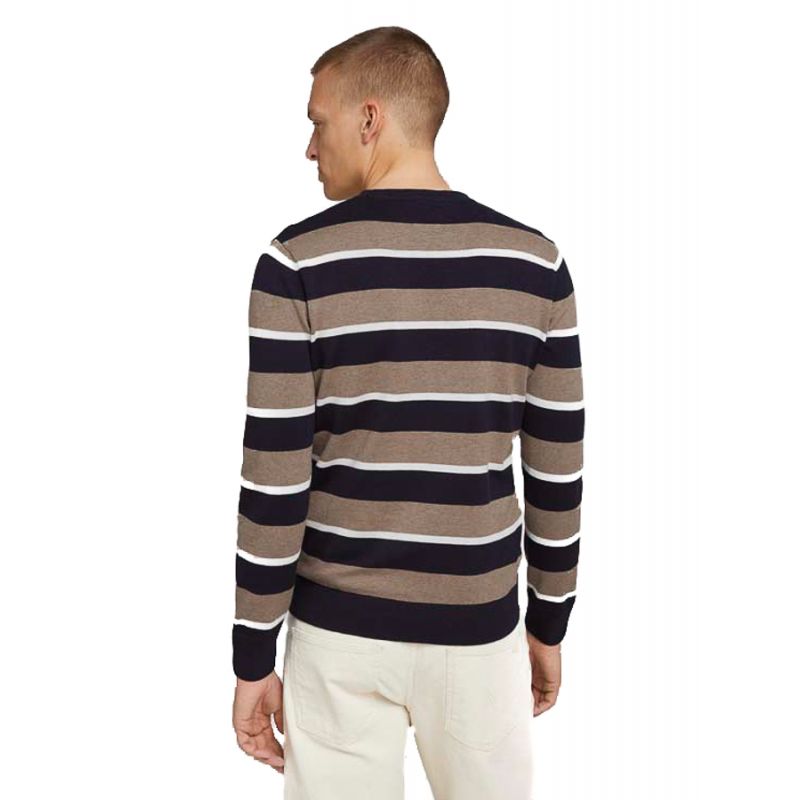 tom tailor rd  basic stripe navy white beige