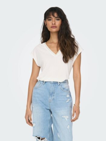 ONLY FREE S/S MODAL STITCH TOP